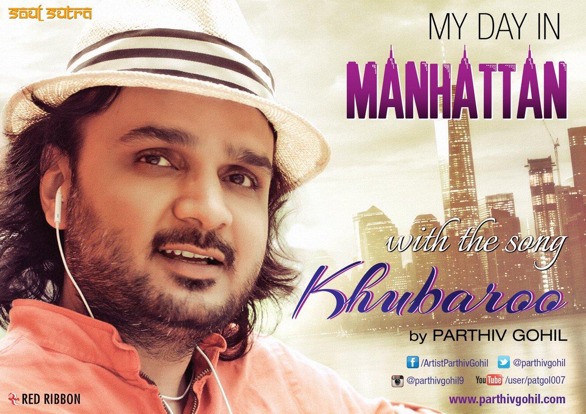 parthivgohil's tweet photo. My day in Manhattan. Coming soon! 
#Khubaroo #comingsoon #parthivgohil @soulsutraindia #RedRibbon https://t.co/9x4t4TKtPk