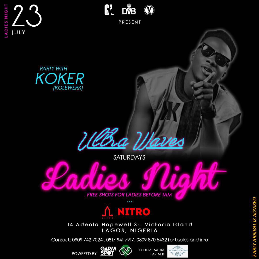 VibeEntGrp's tweet photo. Tonight looking too wavy🌊🌊🌊. You don't want to miss this one #UltraWaveSaturdays #ballersonly https://t.co/qKqArVpqPF
