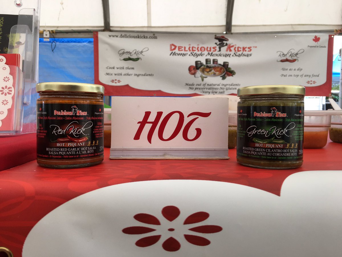 DeliciousKicks's tweet photo. Guess who are back in St. Norbert farmer's market....Delicious Kicks HOT salsas. You can also buy them in stores. 😃 https://t.co/Z1wFvsM9bx