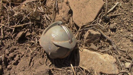 snhr's tweet photo. Image of #cluster ammunition remnants in gov warplanes and its allies shelling on Al Tamanea in #Idlib, Jul 23 https://t.co/ZGJtq4hPB0