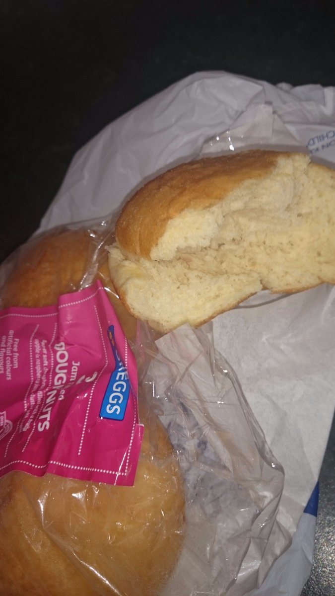 WGTuition's tweet photo. @GreggsUk seems someone forgot the jam in our jamdoughnuts. #sadtimes https://t.co/2zF8m9vEzq