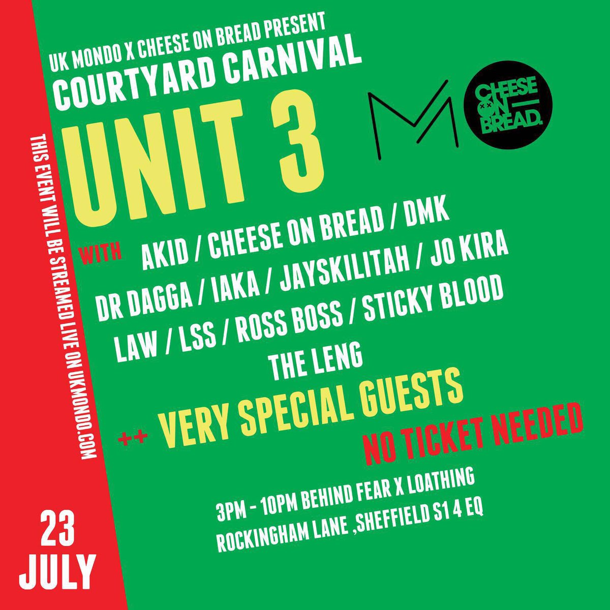 Unit3Sessions's tweet photo. You can catch us at the @UKMondo x @YoCheeseOnBread Courtyard Carnival around 7 https://t.co/GKOvYxfVSg