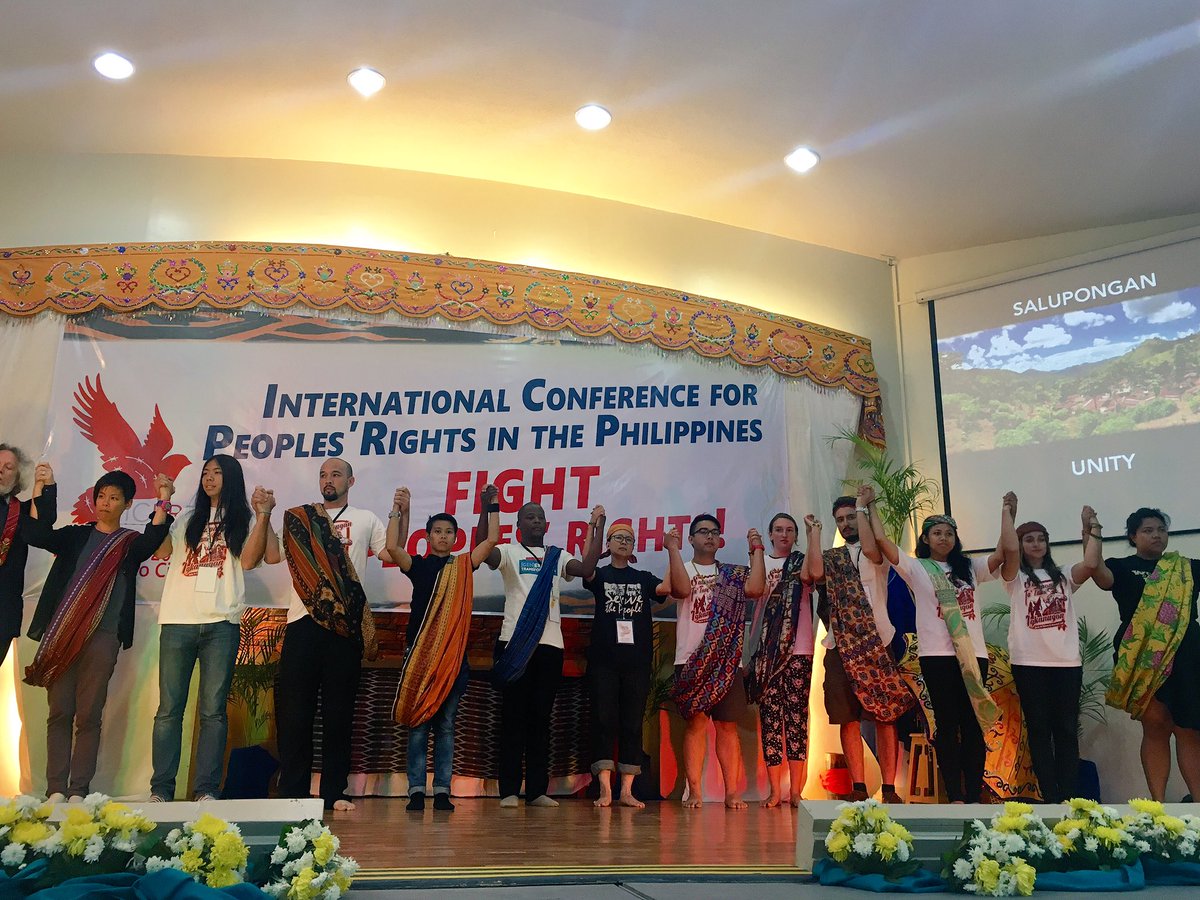 icprp2016's tweet photo. ISM Report Back: Participants joined in Talaingod, Davao del Norte united on stage #PeoplesRightsPH #ICPRP2016 https://t.co/KfCgCMQEgO