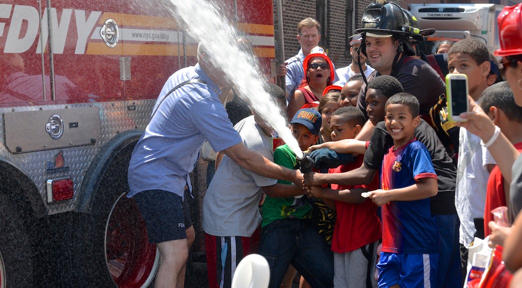 FDNY's tweet photo. Our #FDNY Block Party in #Brooklyn is TODAY! Come by #Engine231 &amp; #Ladder120 at 107 Watkins St from 11am-4pm https://t.co/r4V3eNUvPs