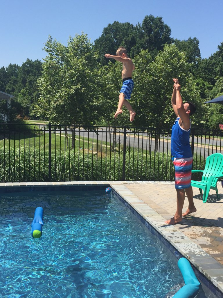 NPCoachZim's tweet photo. Uncle Hill in the House #Airtime #ImFlying #PoolWeekend ##StaCation #Family https://t.co/i76mkiKVwL