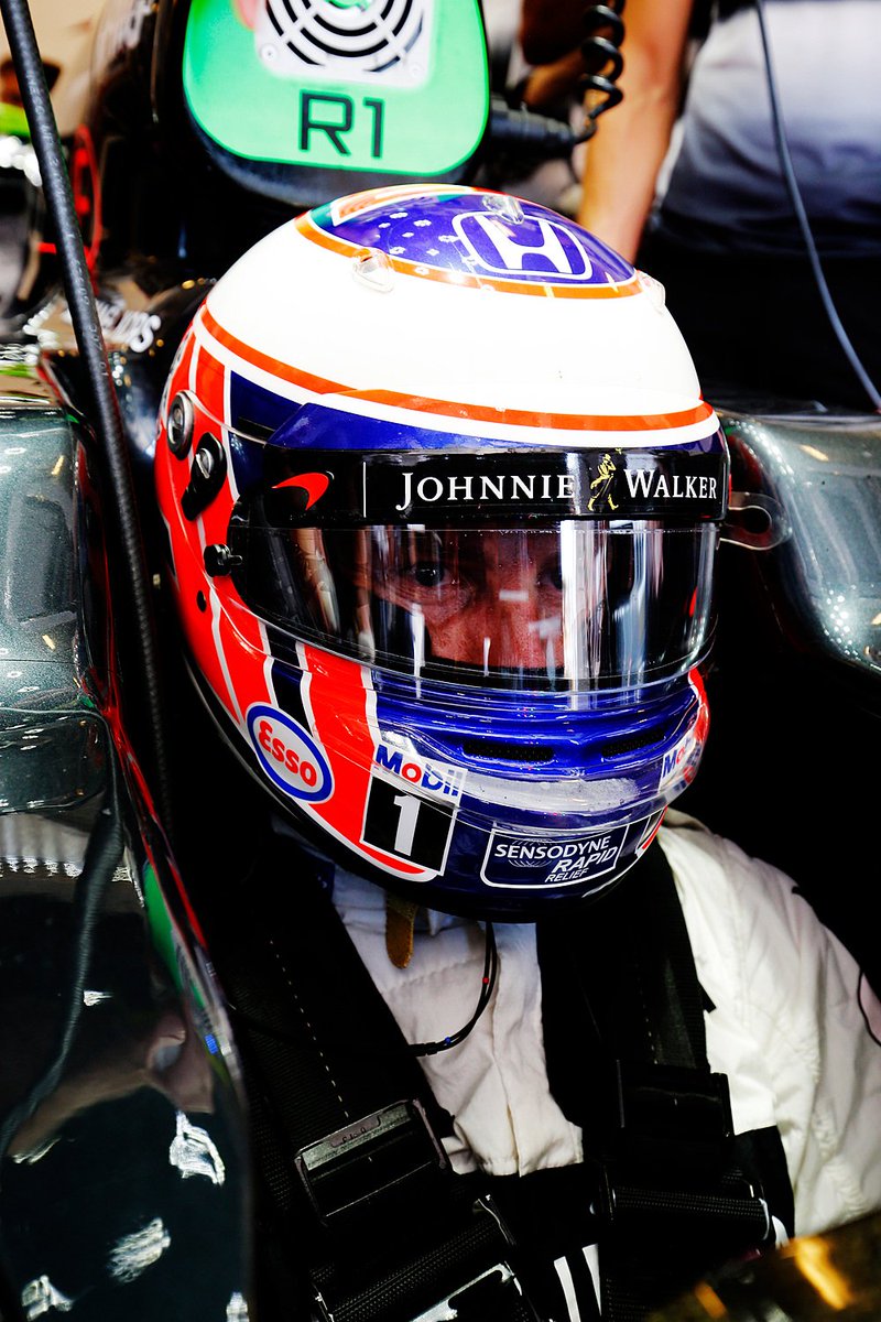 McLarenF1's tweet photo. Q3 complete, Fernando and Jenson cross the line in P7 and P8. Nicely done, guys. #HungarianGP https://t.co/osgT1JFItP