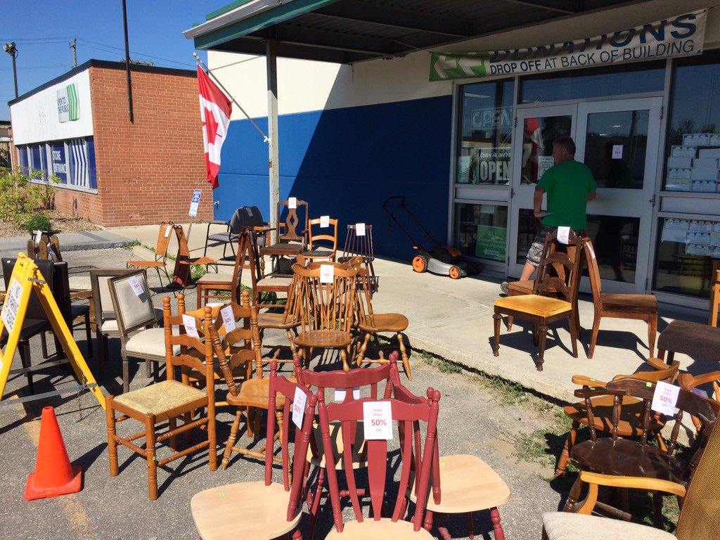 Pinkerbellsmum's tweet photo. IT'S 50% OFF CHAIR SALE DAY @HabitatHuronia! #rockingtherestore https://t.co/KznAJgLsYz