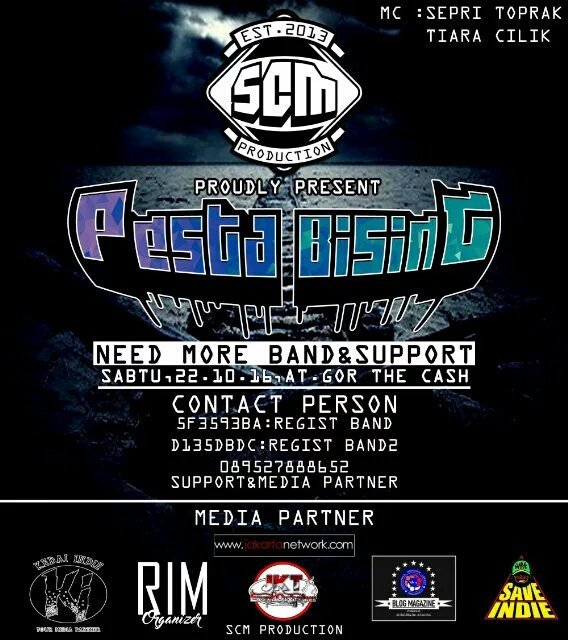 Acara Gigs Terbaru (@acaragigs) on Twitter photo 22.10.16 SCM Production present : PESTA BISING at <a href="/gorthecash/">GOR THE CASH</a> w/ <a href="/Official_FBHC/">FINAL BATTLE HC</a> <a href="/pnprivatenumber/">Private Number</a> <a href="/TIGERWORK_HC/">TIGERWORK HARDCORE</a> etc. 22.10.16 SCM Production present : PESTA BISING at <a href="/gorthecash/">GOR THE CASH</a> w/ <a href="/Official_FBHC/">FINAL BATTLE HC</a> <a href="/pnprivatenumber/">Private Number</a> <a href="/TIGERWORK_HC/">TIGERWORK HARDCORE</a> etc.