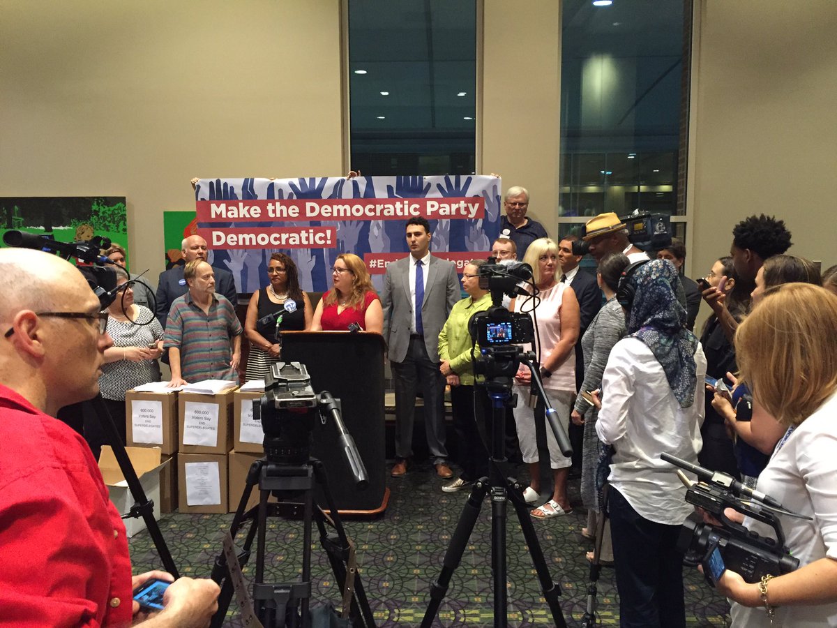 McCarterForRep's tweet image. Beginning of the discussion on the role of super delegates at the DNCC.