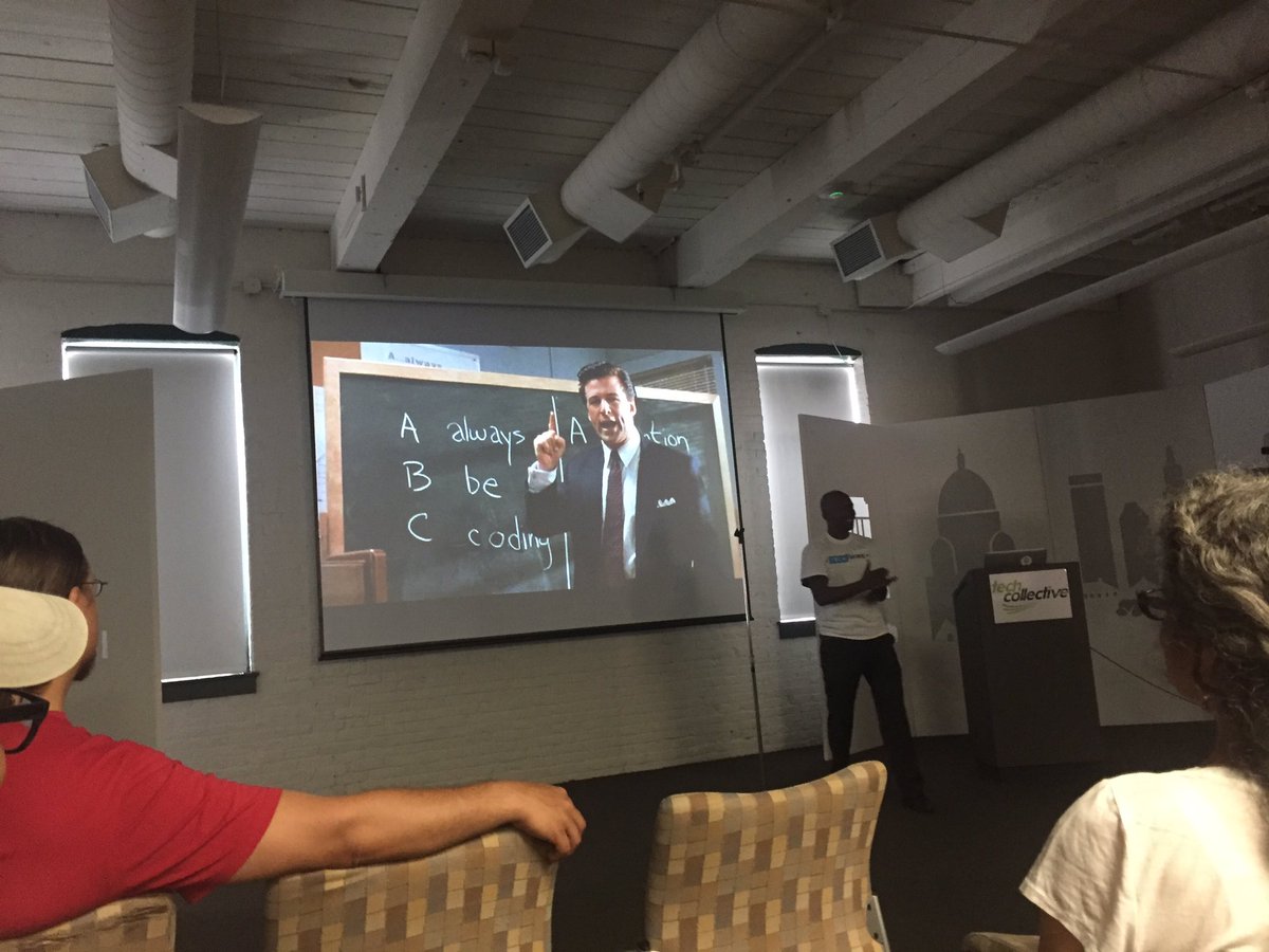 Lauren_TraceyRI's tweet image. Always Be Coding! @ArnellMilhouse @intracitygeeks @TechHireRI #HACKRI #TechHireCodeSprint #code @Launch_Code