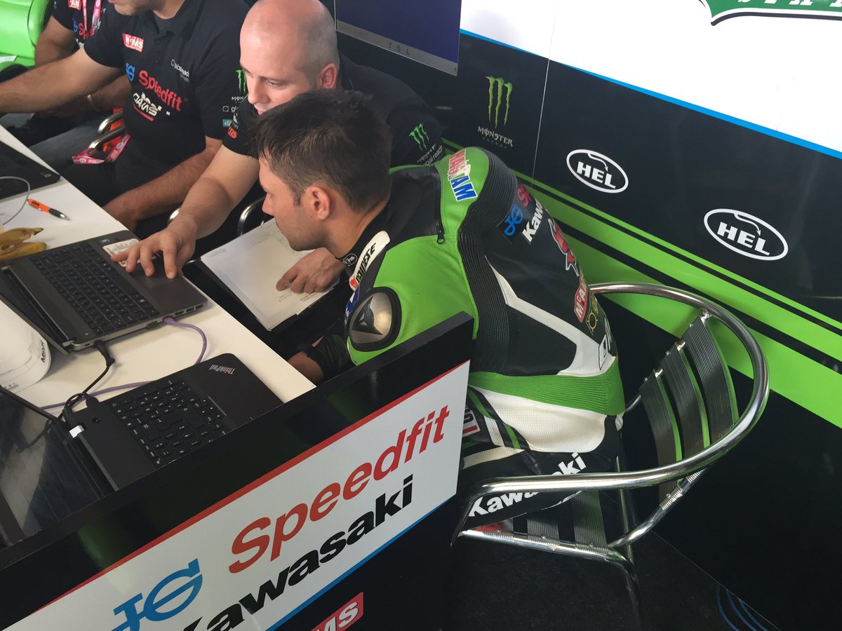 MCNSport's tweet photo. You can't fault the effort the @gbmoto boys are putting in to solve their problems after a tough qualifying https://t.co/kPEYTpjqEe
