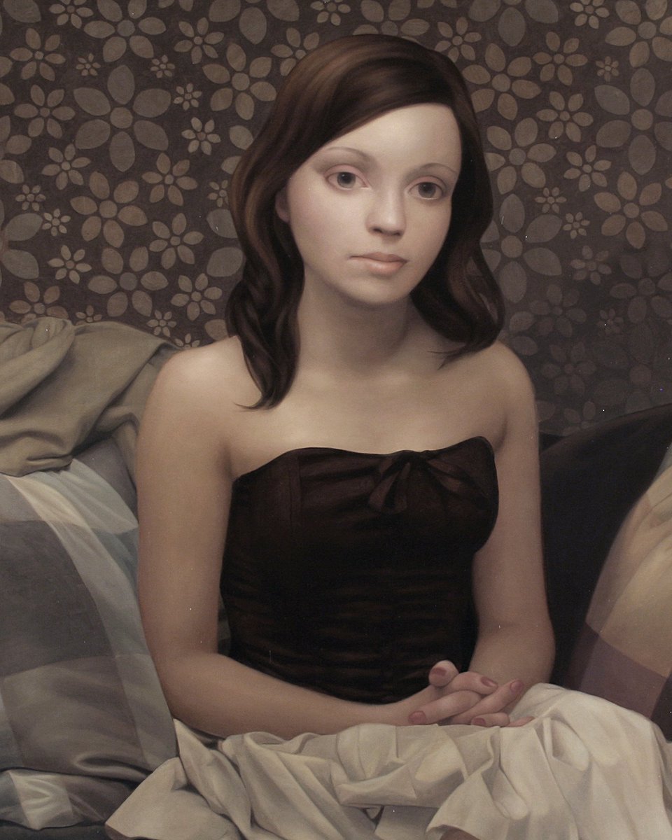 luconghua's tweet photo. Painting from 2008 "Nicole Nightingale," oil on wood, 60 x 48 inches https://t.co/Omblnqn04x