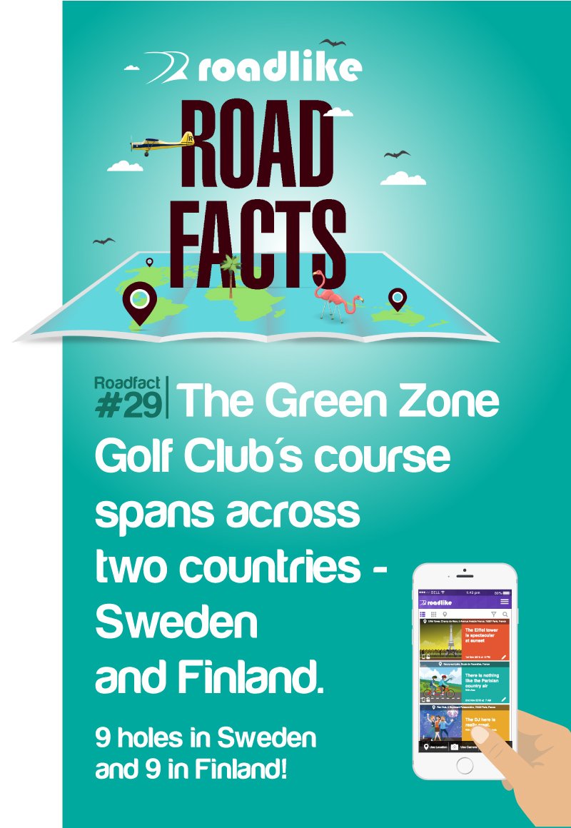 Roadliker's tweet photo. #DYK Green Zone Golf Club's course spans across 2 countries - Sweden &amp; Finland - Roadlike #Travel #traveldiaries https://t.co/mRUYDnrFdA