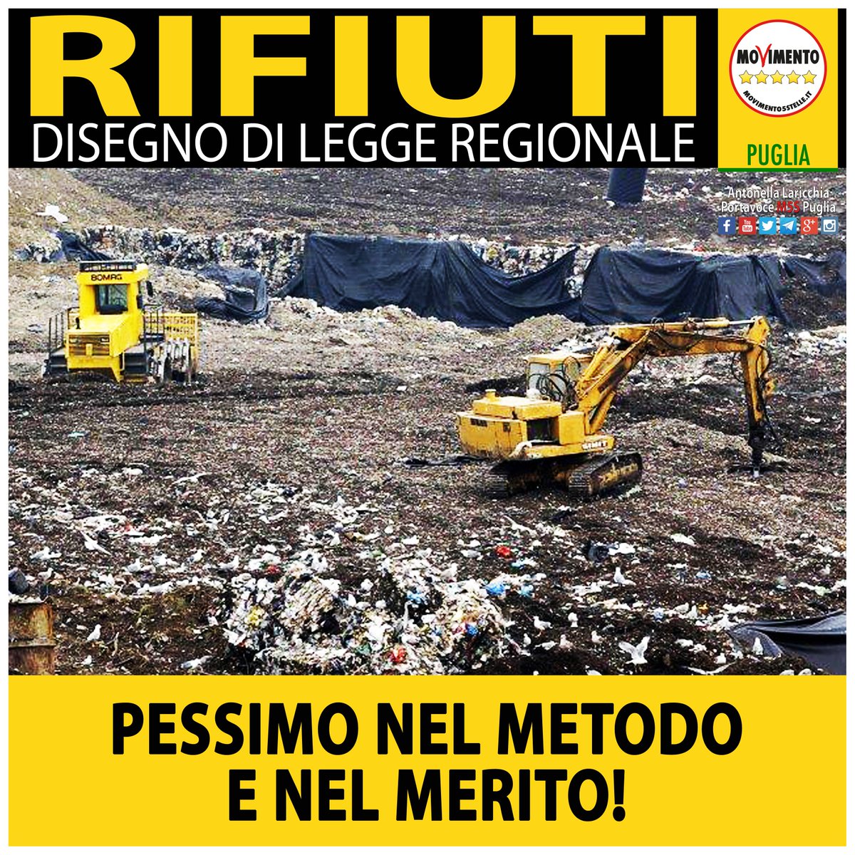 AntoLari1986's tweet photo. #Ambiente DDL #Rifiuti, per il #M5S #Puglia pessimo nel metodo e nel merito: https://t.co/UPqM4cUqwA https://t.co/ZlOuL0F8KX