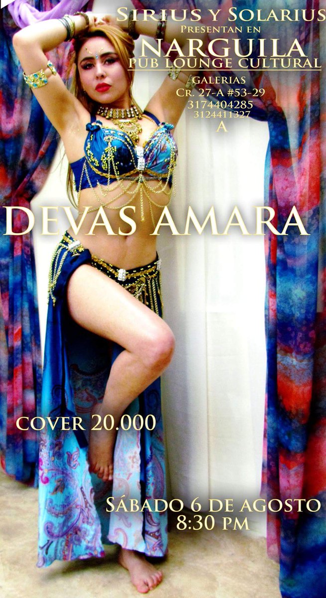 devas_amara's tweet image. Show Danza Arabe @devas_amara #Bogota @GaleriasCC #Agosto2016. Boletas 3102386988