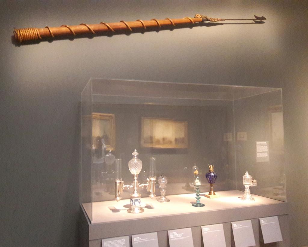 kat_long's tweet photo. Harpoon w/ original toggle ca. 1840s and American/British #whale oil lamps, 1810s-1860s #MetTurner #whaling #history https://t.co/cwLmjZG2x6