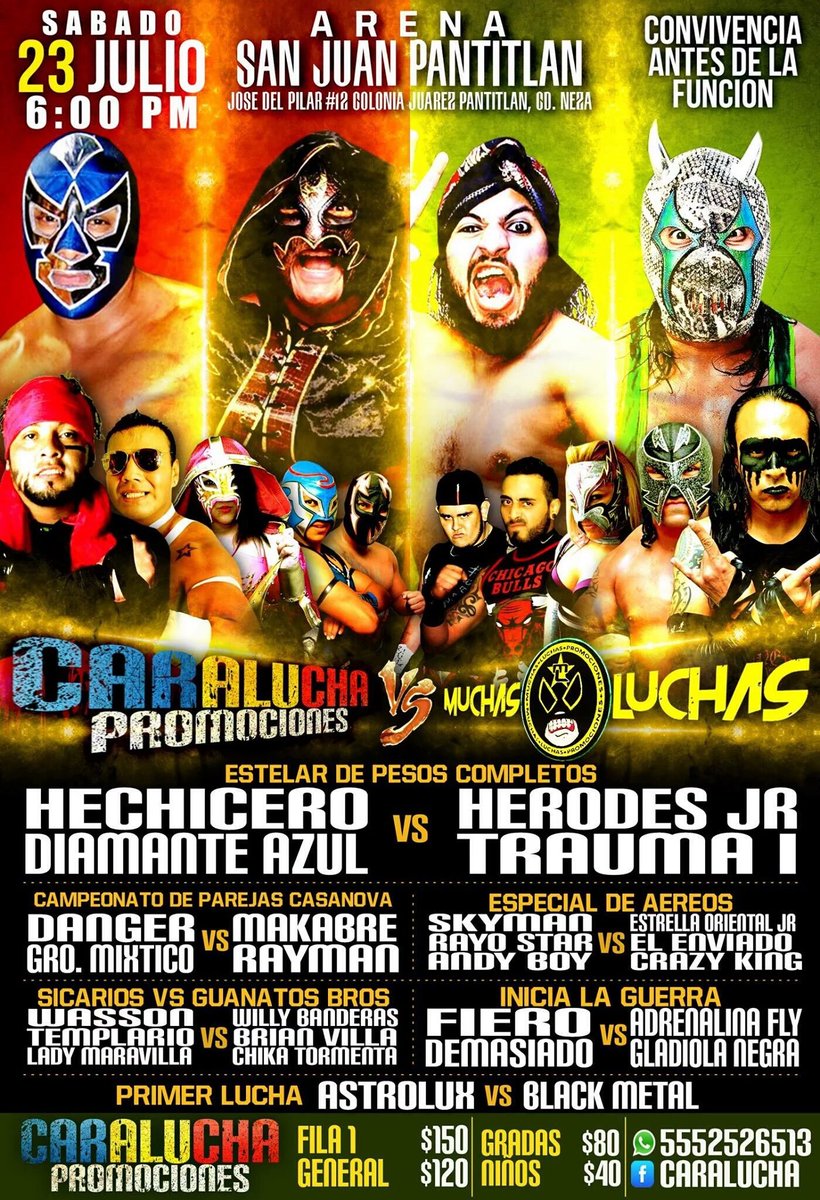 iluchalibre's tweet photo. #estefinde semana es de #LuchaLibre con un estupendo cartel en la arena San Juan!! #FelizSabado  @CaraLucha https://t.co/NYYKYlbMZR