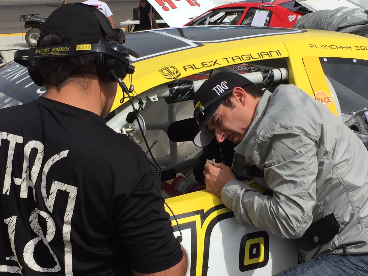 TagAutosport's tweet photo. @Tyler_Case_ and @tagliani doing some radio tests #EpiPen #cantorque #Riobel #JusteDuPain https://t.co/pFCNA1SyzH