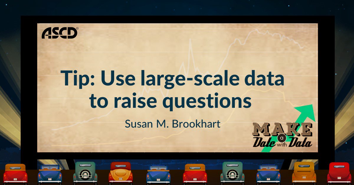 ASCD's tweet image. Try one of Susan Brookhart&apos;s tips to help use #data to inform planning &amp;amp; decision making: ow.ly/igkL302lY6Z