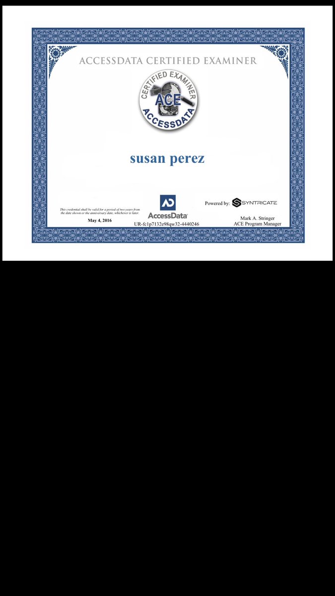 espe915's tweet photo. This makes me happy π€π€ #acecertification #digitalforensics #computerforensics #dontfuckwithme https://t.co/6RPIDTe2xI