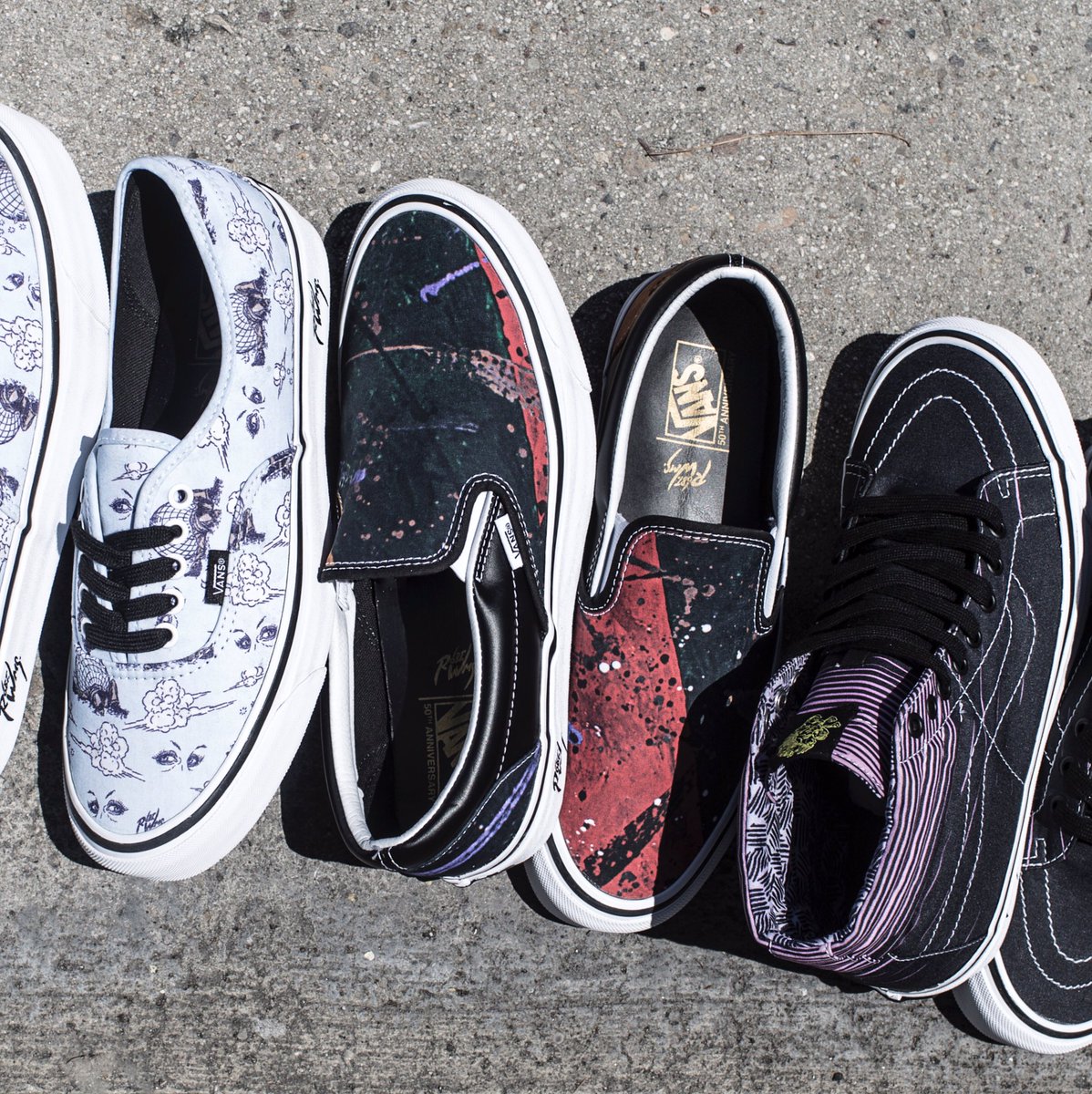 Blends_US's tweet photo. The @VANS_66 Vault x #RobertWilliams collection will be available today at @Blendsbh @blendscm @BLENDSSD @BLENDSLA https://t.co/pcpO80nHWk