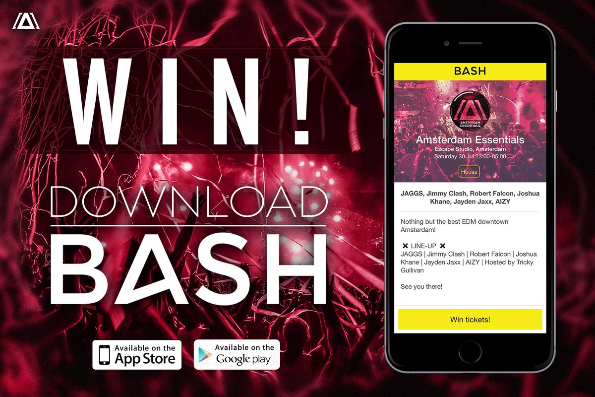 ✖ WIN! ✖ Win tickets for Amsterdam Essentials! DOWNLOAD the BASH App. Android: bit.ly/AEandroid #Amsterdam