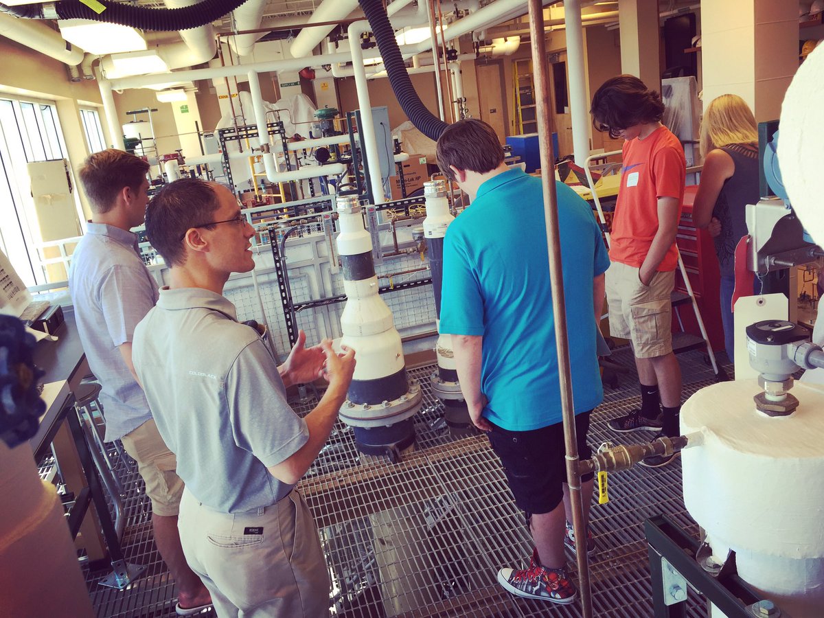 sdsmt's tweet photo. Dr. Benjamin shows off the Unit Operations Lab, #futureplayground for prospective chemical engineering students. https://t.co/7waVLBsNKH