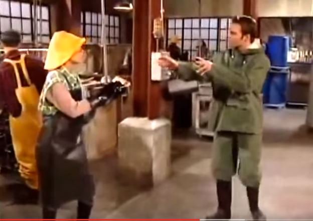 SailorKeily's tweet photo. #TodayIn1999 Theresa was horrified as she accidently spilled fish guts on Ethan Crane! #Passions #ET #Fate https://t.co/QMzN4Zidzy