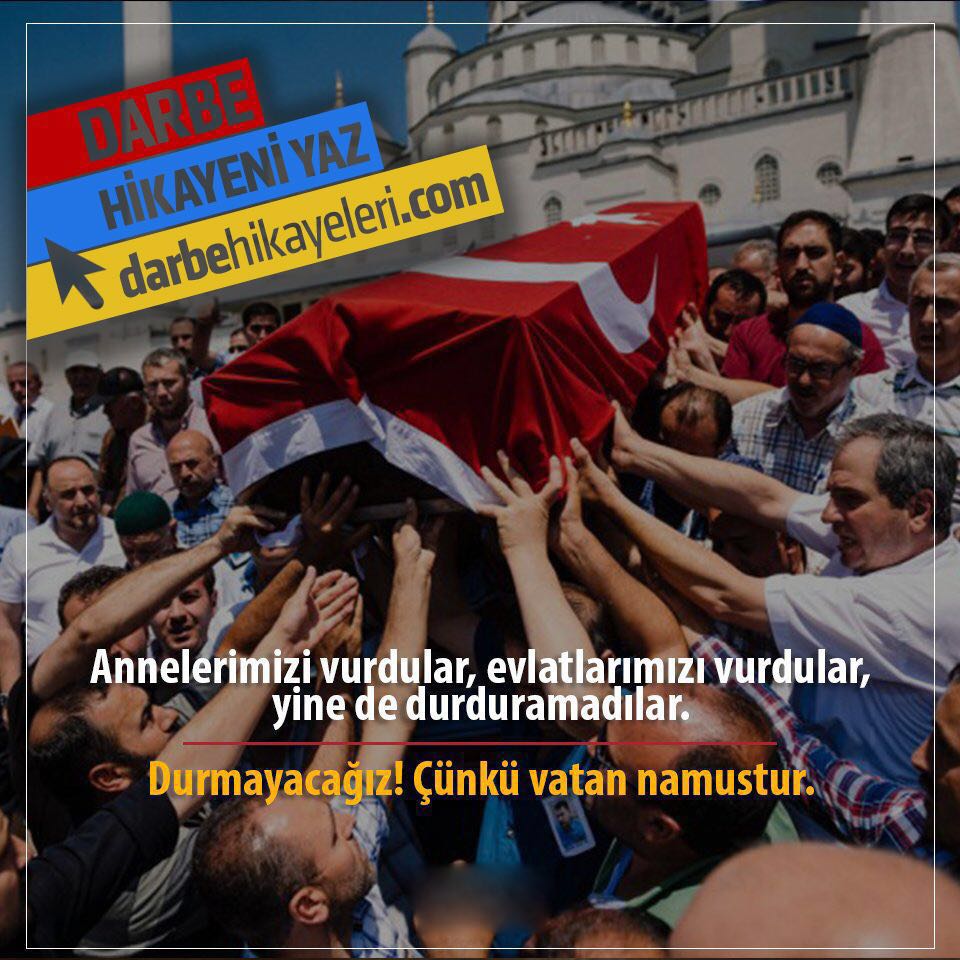 AkDosemealtiKK's tweet photo. "Durmayacağız! Çünkü VATAN Namustur.!!"
#DarbeAnınıYaz  @rizasumer @eskaynak @aynurkeskin07 https://t.co/QfBEq6NkMM