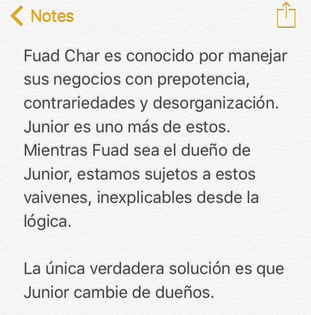 TuRojiblanco's tweet photo. Reflexiones breves sobre Junior y Fuad Char. Opinen. https://t.co/Y5bUzn6YGr