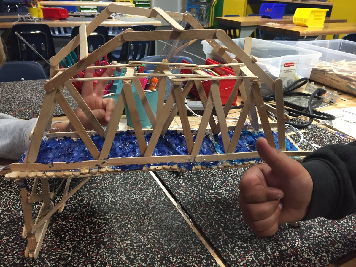 TWoSEdm's tweet photo. Awesome bridge creation by our young Guests this morning! #MyTWOSE #ScienceGarage #BridgeBuildingChallenge #Bridges https://t.co/RnfoI0KzpY