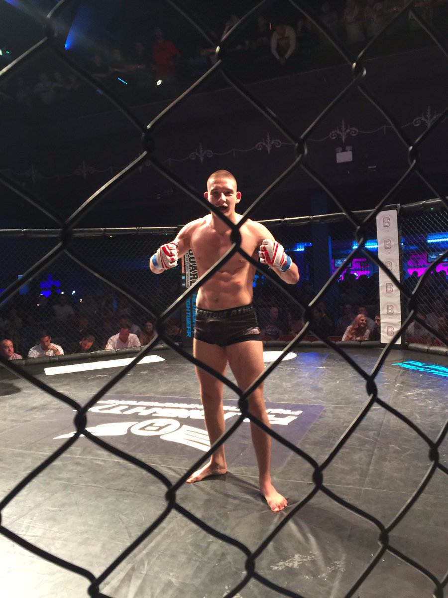 Lee_the_butcher's tweet photo. Well done @LiamBurston 2nd round TKO @AlmightyFightin @paulbentley12 #ASW https://t.co/ifvzSd03Ol