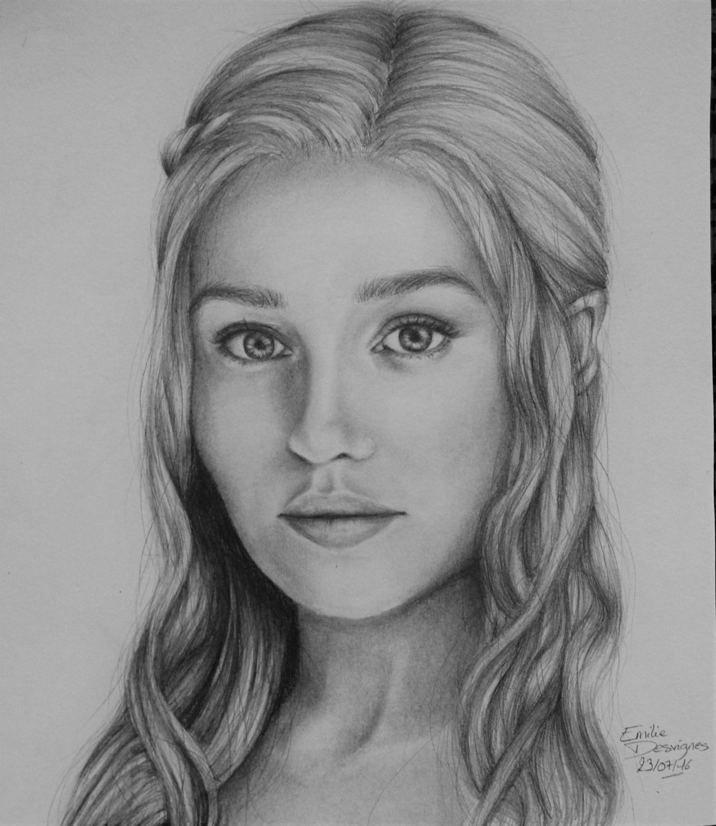 New #drawing of <a href="/emiliaclarke/">Emilia Clarke</a> aka Daenerys on #GameofThrones! :D #Portrait #GoT
