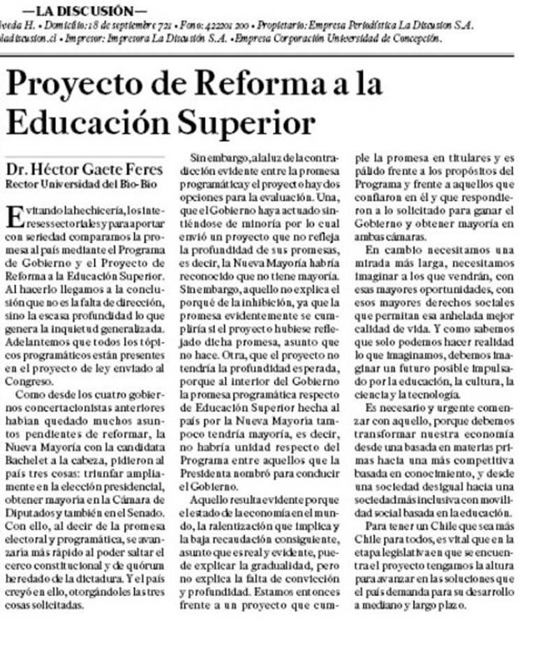 hggaete's tweet photo. #Reforma #EducSup tbien publicó https://t.co/A05e6BFuYx @ubbchile @AUR_cl @uestatales @elconcecuente https://t.co/Jjxe10J03R