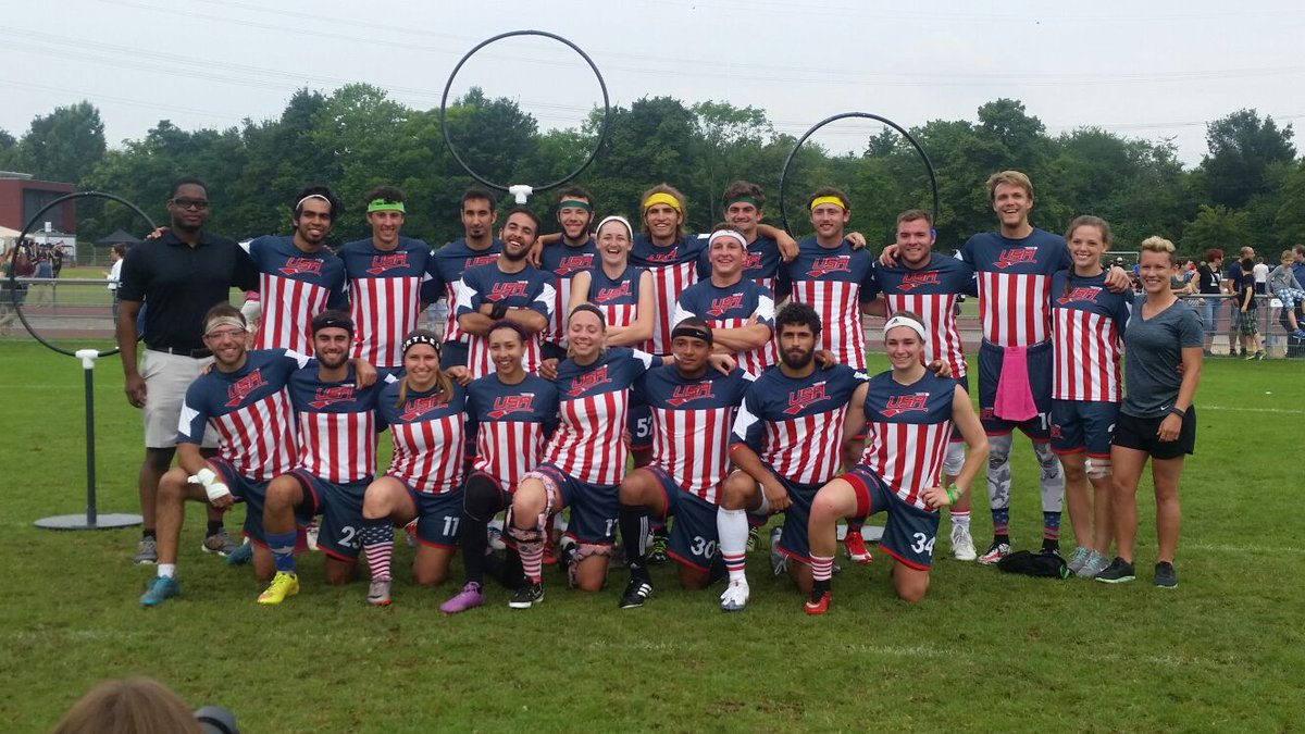 usquadball's tweet photo. Congratulations to Team USA for going undefeated in pool play today! #RepresentTheBest #TeamUSA #quidditchworldcup https://t.co/aNuBeOeBiT