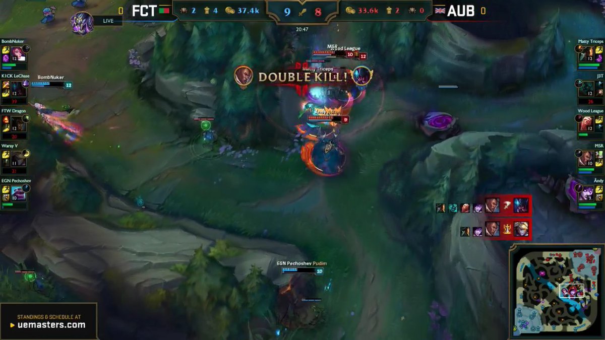 Student_GN's tweet photo. Cassiopea #POR se fait catch dans un couloir et @MarcusRaiyat prend un shutdown et un doublé sur Lucian ! #UEM2016 https://t.co/DfOps9ZI9I