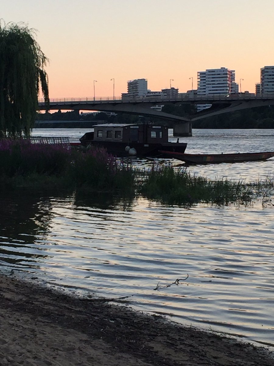 PatJean44's tweet photo. Soirée musique #chezmissrubycombi @stsebsurloire bonne ambiance sur les bords de Loire au soleil couchant https://t.co/oQdv7KQozp