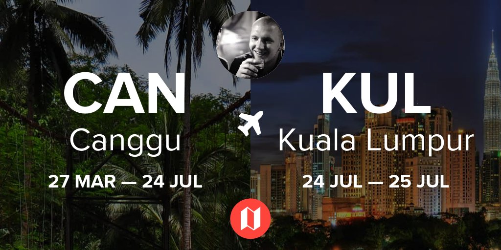 mattygane's tweet photo. Canggu ✈ Kuala Lumpur https://t.co/ArB1D47Ddo @nomadlist https://t.co/fx241MbtUK