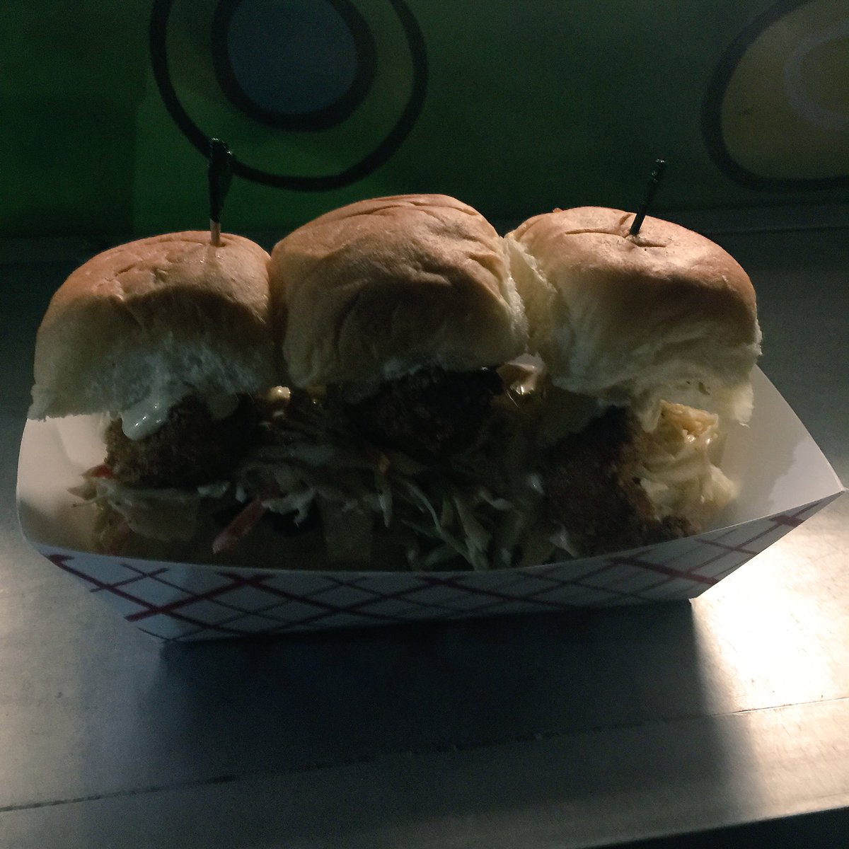 thisdjchill's tweet photo. At #connectfest16 ... Had to stop by the best food truck in Duval!!! @Funkadelic85 Shrimp sliders!!! https://t.co/2nlhcjRwnA