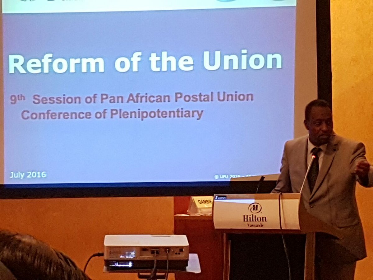 ThePostmanBW's tweet photo. The Director General @UPU_UN presenting on Reform of the Union. 9th Ordinary Session #PAPU https://t.co/6Bt0voMZZq