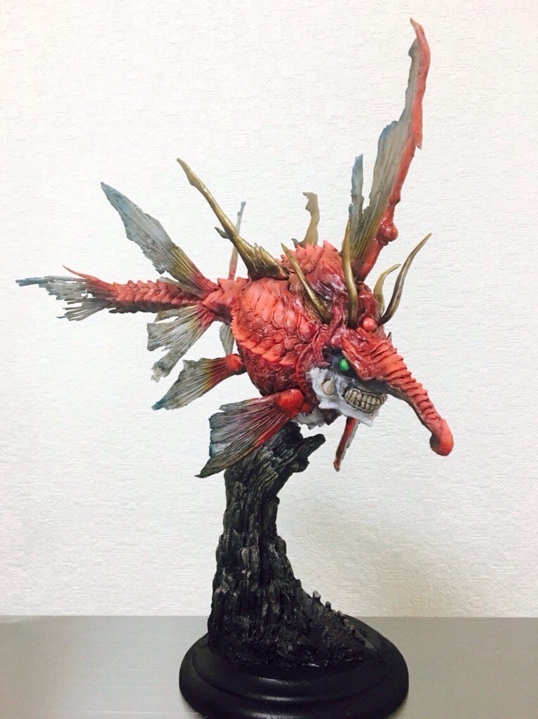 伊吹 紳太郎 A Twitter 告知遅れました 卓番号は7 23 2の合同卓になります その壱 牙狼より魔界竜再販です 前回販売の魔界竜は本体型が壊れたので小修正 ベース付きのver 2になります Wf16s ワンフェス