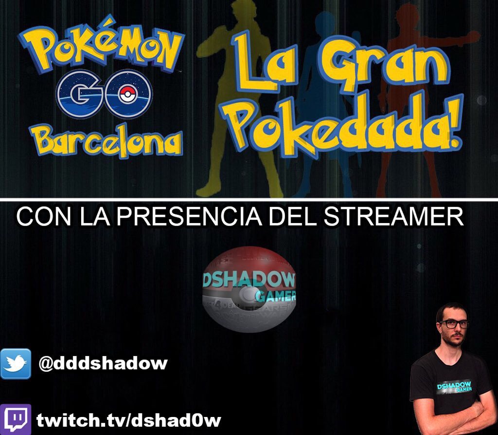 PokemonGObarna's tweet photo. Mañana es el gran dia chicos,contaremos con la presencia de varios youtubers y streamers como @dddshadow !! https://t.co/JpC2BAiwCM