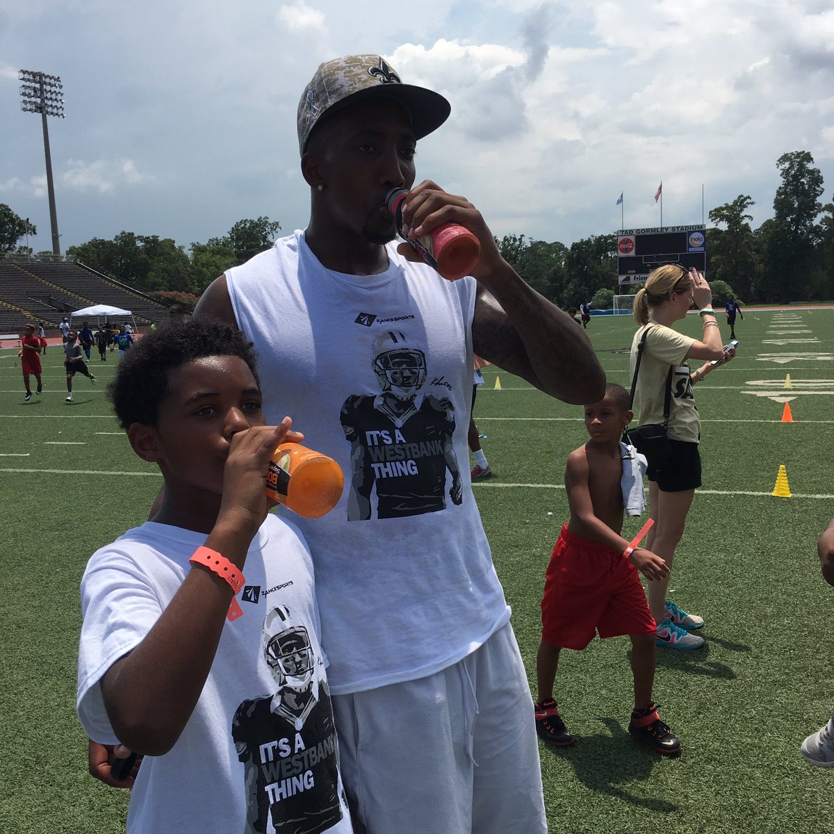 Excited to have <a href="/drinkbodyarmor/">BODYARMOR</a> hydrate our camp! Pick yours up at <a href="/RousesMarkets/">Rouses Markets</a> today! #hydrate