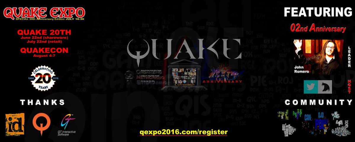quakeONEnetwork's tweet photo. https://t.co/SbZ3vlYdQl is closing next week #qexpo #idsoftware #bye
Ɵ2Ɵ Quake Anniversaries… let’s shake the cage! https://t.co/f9HBVd2jZm