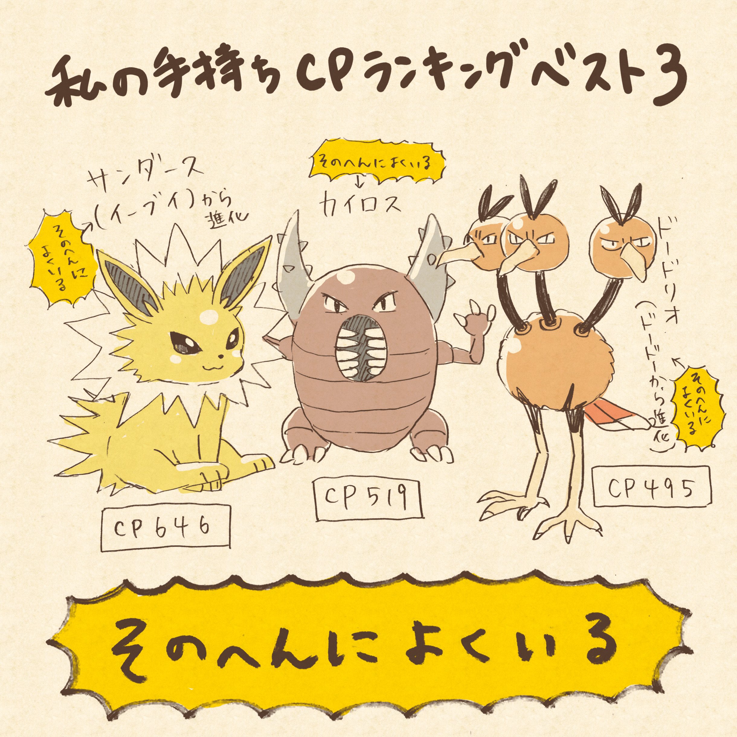 もじゃクッキー 個展10 26 私の手持ちポケモンcpランキングベストスリー お題 ポケモンｇｏ T Co Pqysba4tzn Etopica ポケモンgo T Co G28auajnx7 Twitter