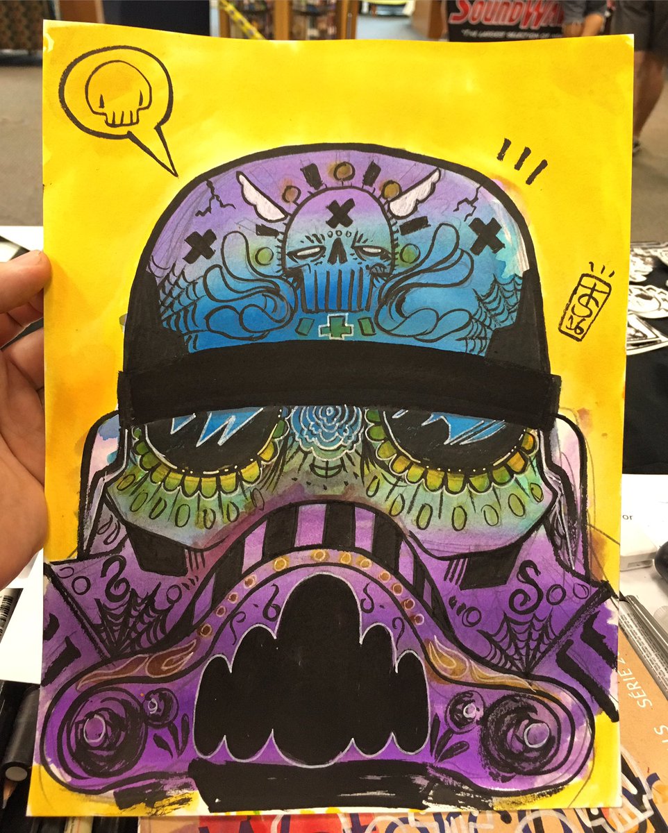 Made this #stormtrooper #dayofthedead sketch today.