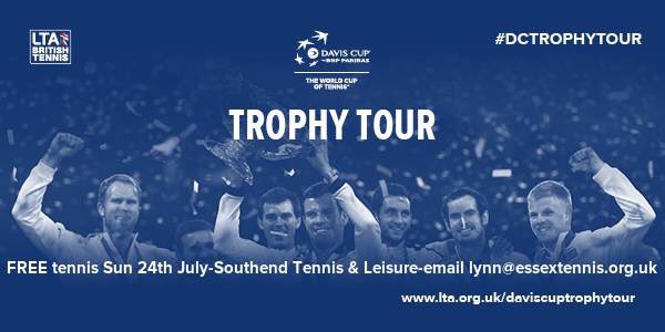 Southend_Centre's tweet photo. All set for a great day in welcoming the Davis Cup to Southend tomorrow! Not to be missed! #LTA #daviscuptrophytour https://t.co/F7KxXVORmU