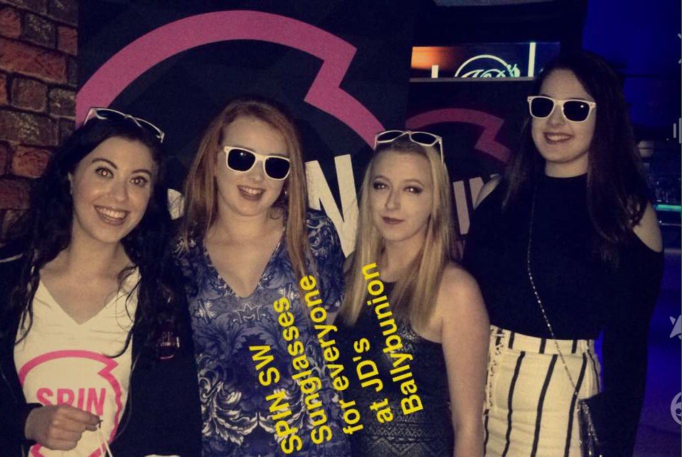 SPINSouthWest's tweet photo. Check us out on snapchat 'spinsouthwest' we are at @Jdsballybunion for the night!!! https://t.co/A2fB9dnLsv