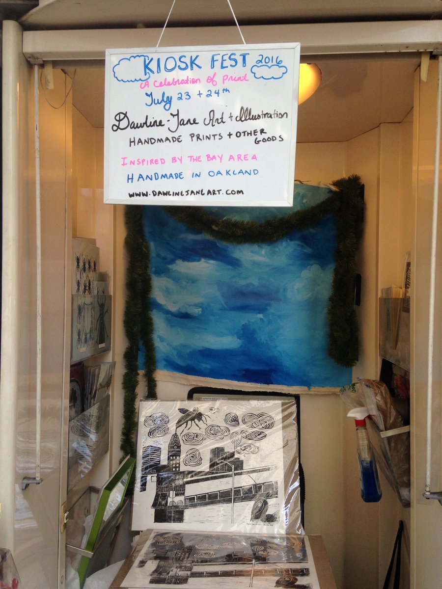 Bookcharmer's tweet photo. @Dawlinejane_Art wins for kiosk decor #KioskFest https://t.co/13AHegoL0i