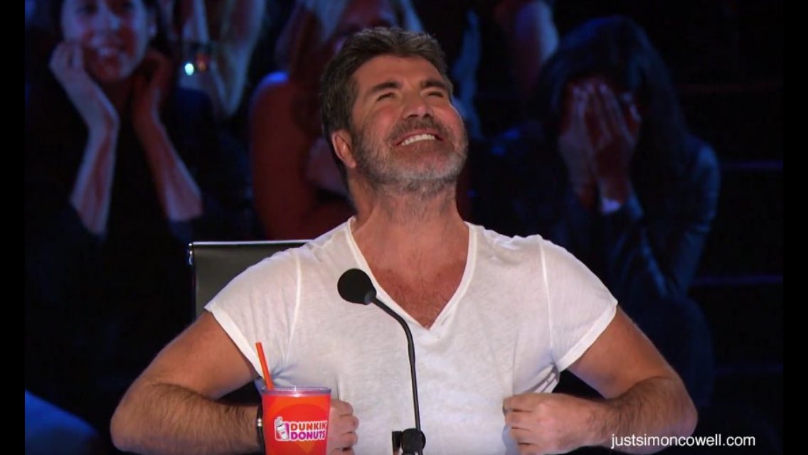 CowellsBeard's tweet photo. Having a blast on @nbcagt who's your favorite? #simonsbeard #agt @SimonCowell #HeIsSexyAndHeKnowsIt https://t.co/mRoH5xKfZG